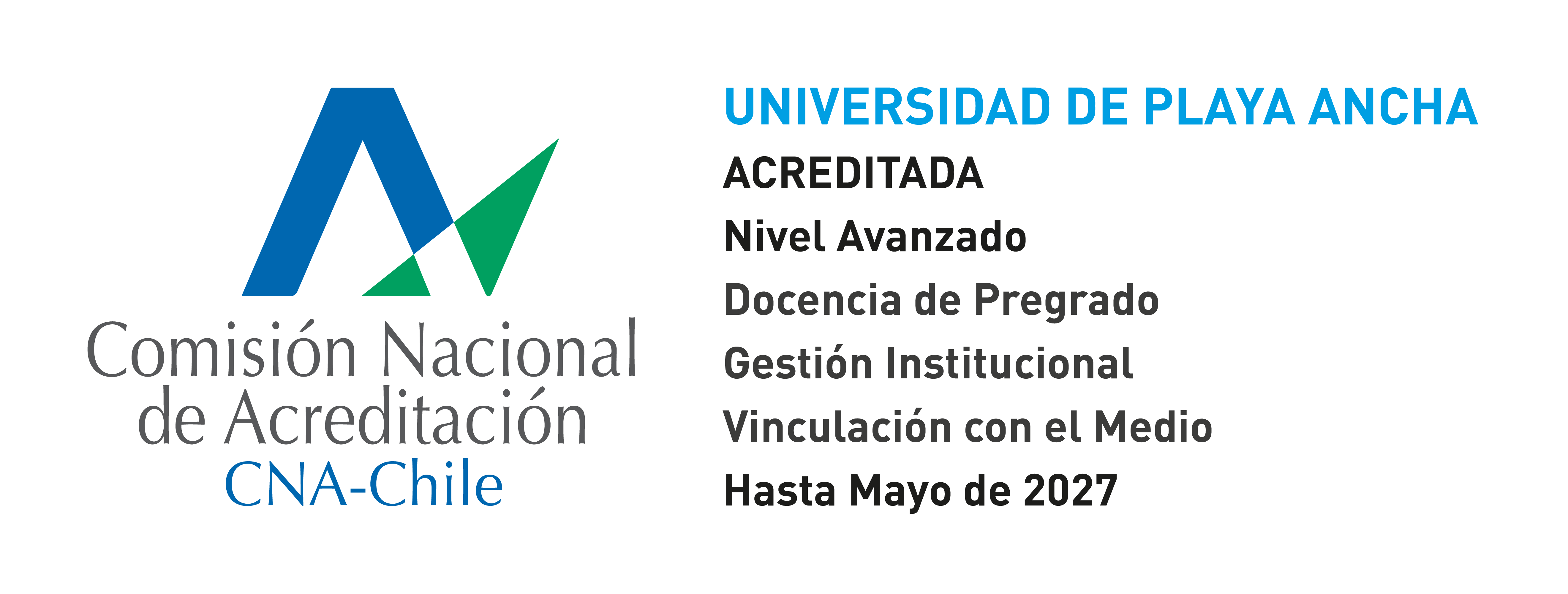 Universidad de Playa Ancha acreditada por CNA-Chile, Nivel Avanzado, hasta mayo de 2027